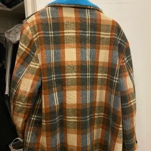 Vintage Wool Plaid Coat